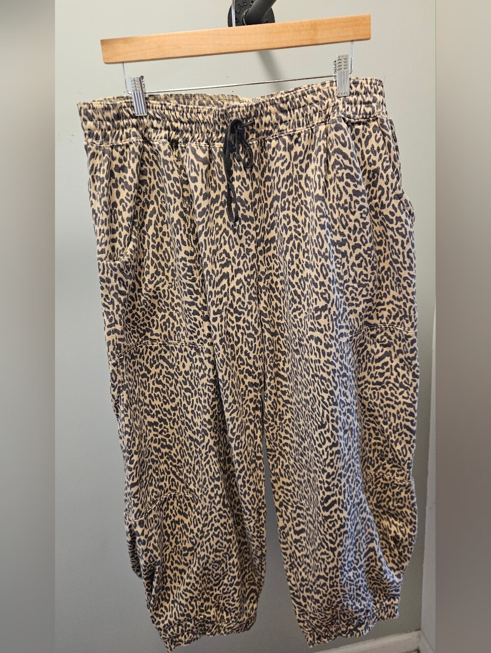 Anthropologie Daily Practice Leopard Print Barrell Jogger Pants
